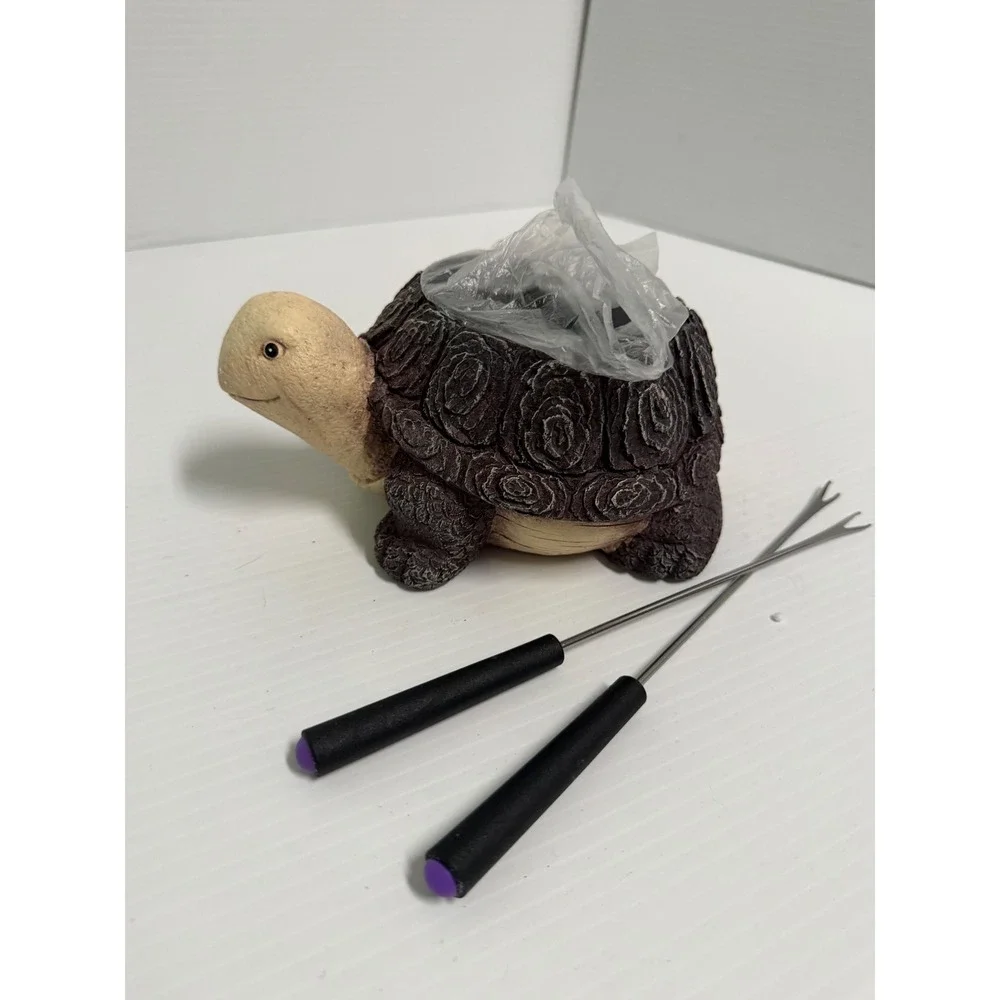 Turtle Tabletop Fire Pit Indoor Outdoor Portable Alcohol Fire Bowl Set